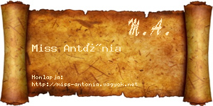 Miss Antónia névjegykártya